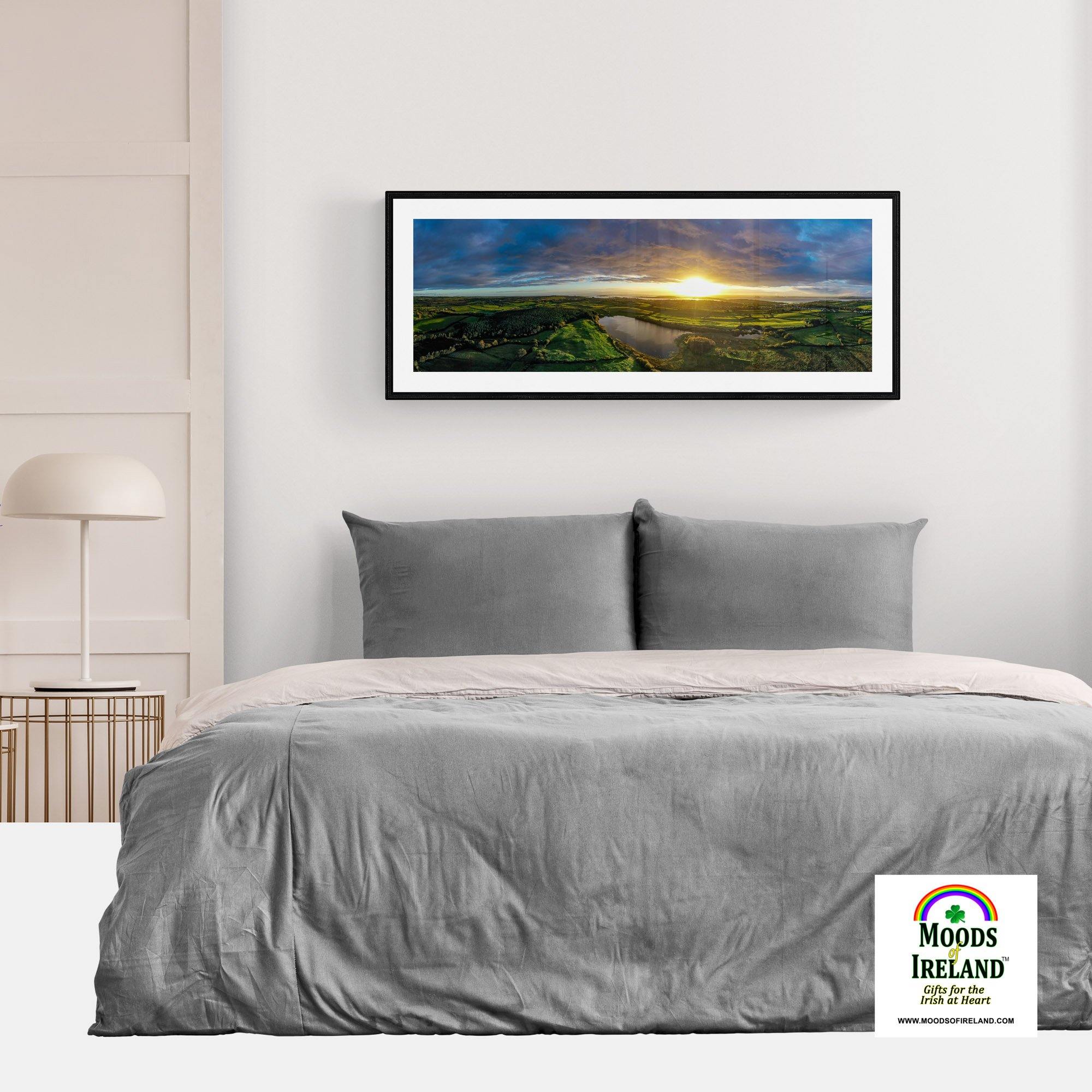 Panorama Print - Sunrise over Kildysart and Ballylean Lake, County Clare - James A. Truett - Moods of Ireland - Irish Art