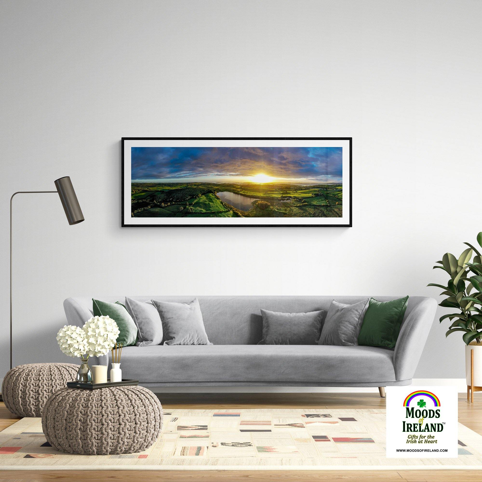 Panorama Print - Sunrise over Kildysart and Ballylean Lake, County Clare - James A. Truett - Moods of Ireland - Irish Art