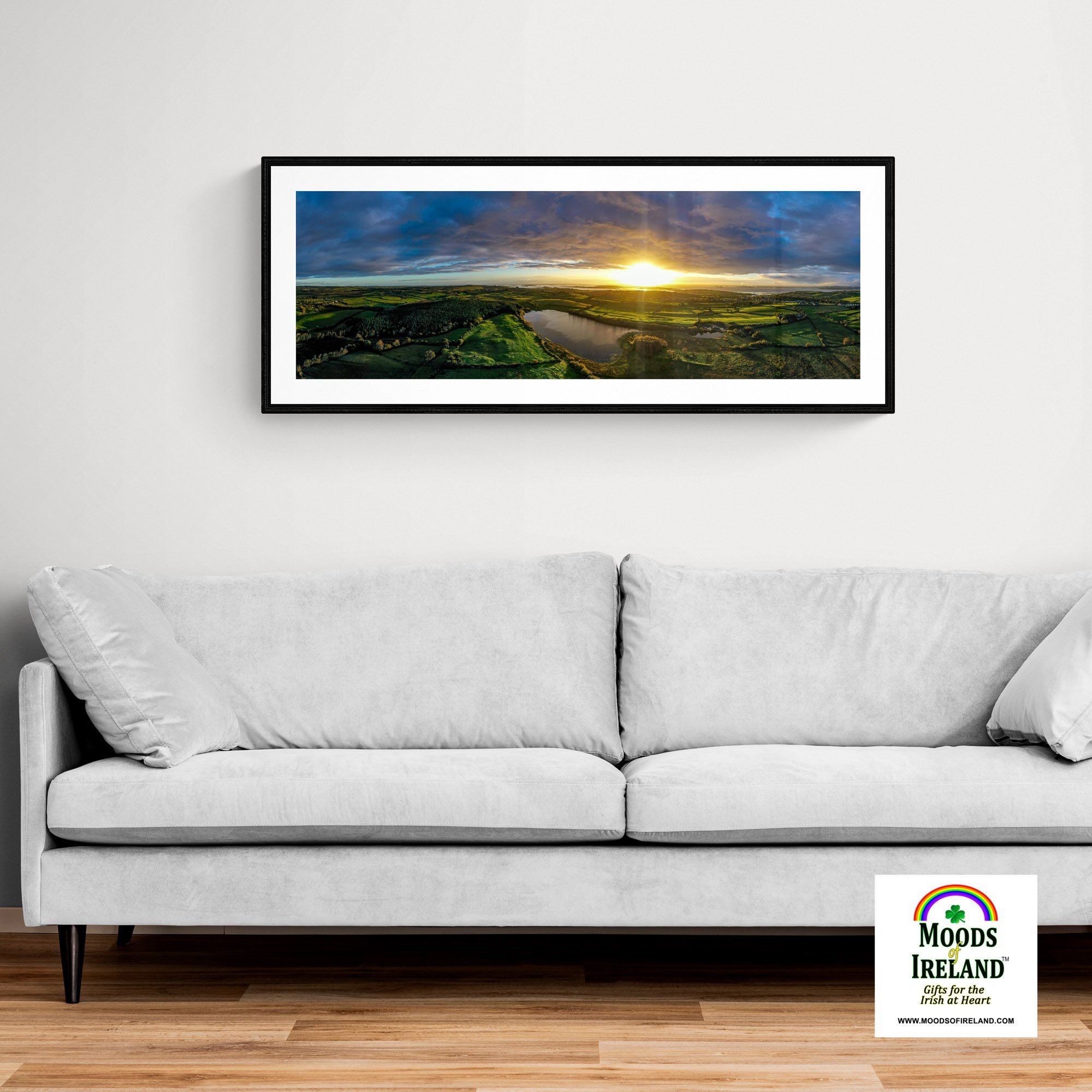 Panorama Print - Sunrise over Kildysart and Ballylean Lake, County Clare - James A. Truett - Moods of Ireland - Irish Art