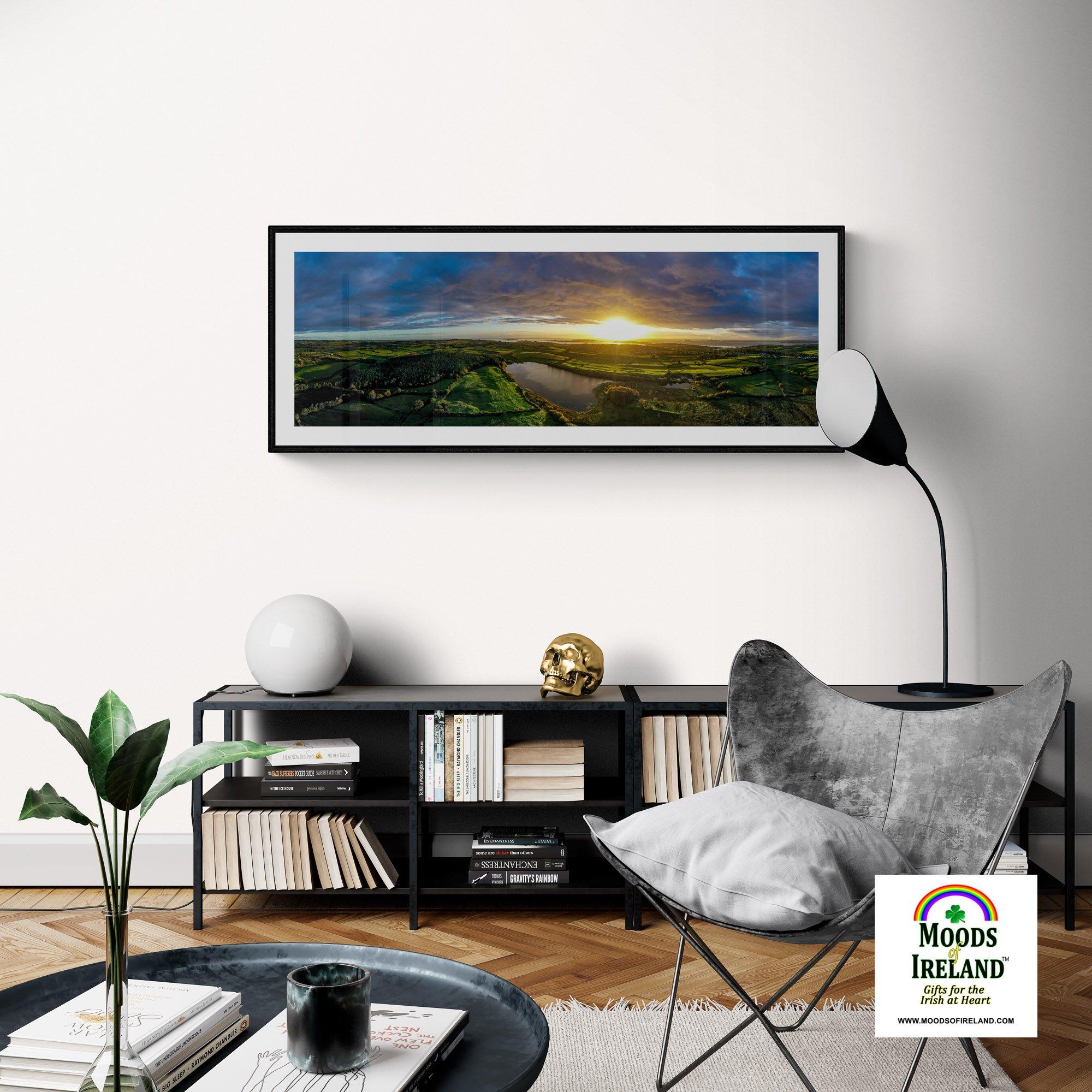 Panorama Print - Sunrise over Kildysart and Ballylean Lake, County Clare - James A. Truett - Moods of Ireland - Irish Art
