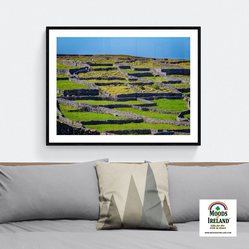 Print - Criss-crossed Rock Walls of Inisheer, Aran Islands, County Galway - James A. Truett - Moods of Ireland - Irish Art