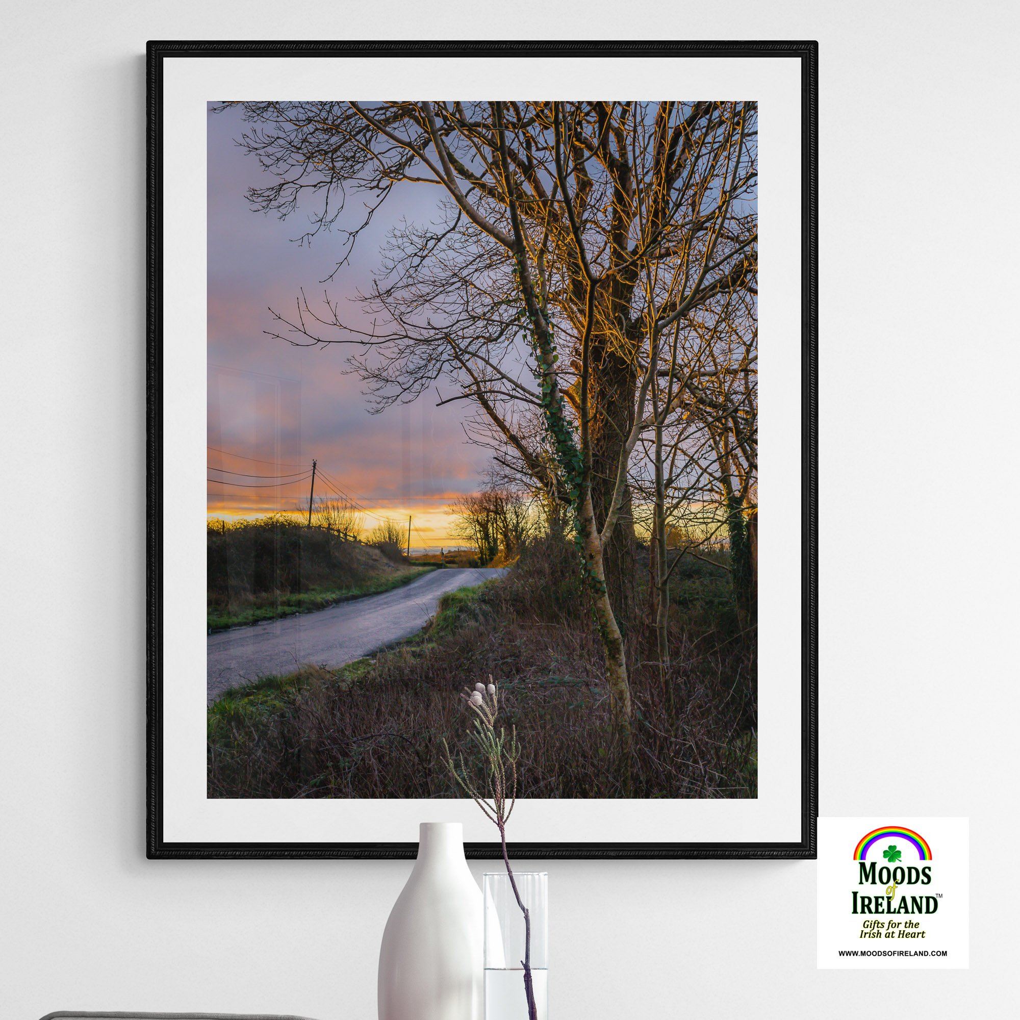 Print - Morning Sun on Irish County Road, County Clare - James A. Truett - Moods of Ireland - Irish Art