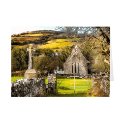 Folded Note Cards - 12th Century High Cross and Church Ruins in Ireland's County Clare - James A. Truett - Moods of Ireland - Irish Art