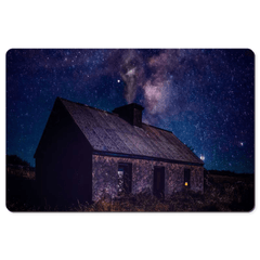 Desk Mat - Starry Night over Abandoned Cottage, County Clare - Moods of Ireland