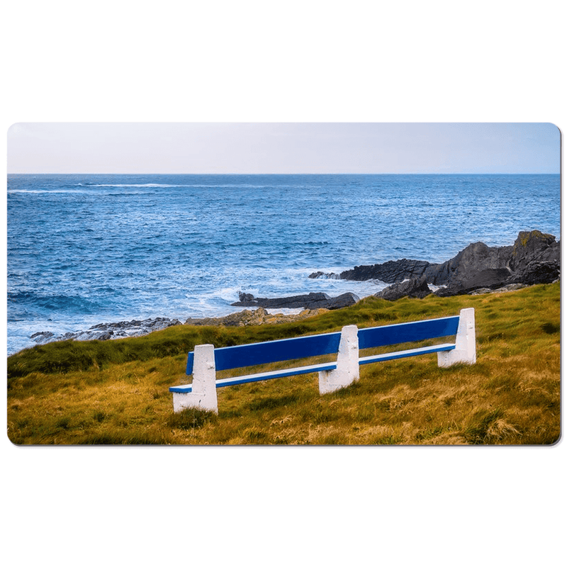 Desk Mat - Kilkee Bench along Wild Atlantic, County Clare - James A. Truett - Moods of Ireland - Irish Art