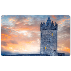 Desk Mat -Sunset at Doonagore Castle, County Clare - James A. Truett - Moods of Ireland - Irish Art