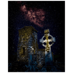 Print - Night Sky over Clondegad Graveyard, County Clare - James A. Truett - Moods of Ireland - Irish Art