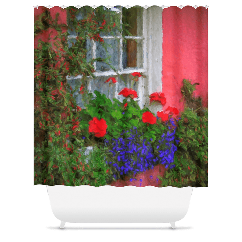 Shower Curtain - Irish Cottage Window at Bunratty Castle, County Clare - James A. Truett - Moods of Ireland - Irish Art