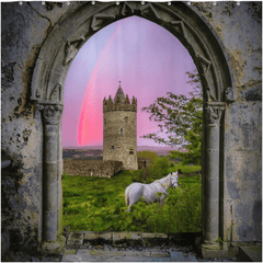 Shower Curtain - Medieval Castle in the County Clare Countryside - James A. Truett - Moods of Ireland - Irish Art