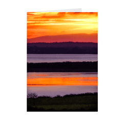 Folded Note Cards - Firey Shannon Estuary Sunrise, County Clare, Ireland - James A. Truett - Moods of Ireland - Irish Art