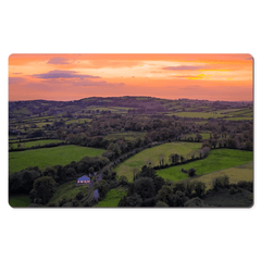 Desk Mat - Sunset over Kildysart Countryside, County Clare, Ireland - James A. Truett - Moods of Ireland - Irish Art