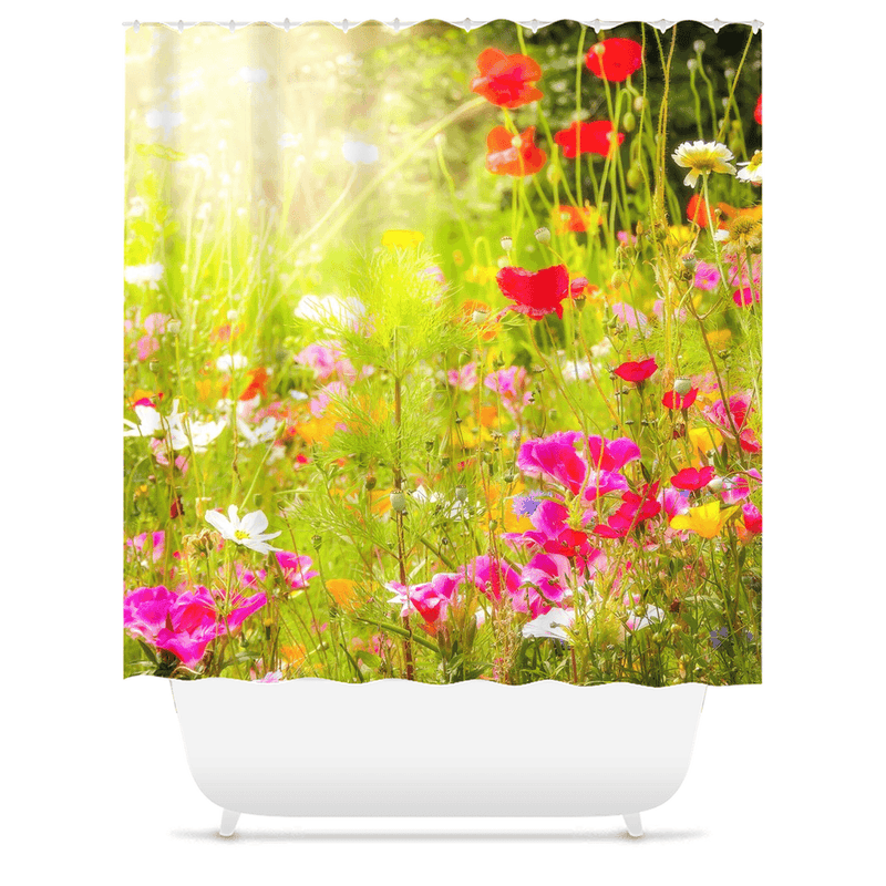 Shower Curtain - Wildflower Chorus Serenading the Sun, County Clare - James A. Truett - Moods of Ireland - Irish Art