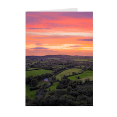 Folded Note Cards - Sunset over Kildysart Countryside, County Clare, Ireland - James A. Truett - Moods of Ireland - Irish Art