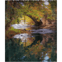 Shower Curtain - Water under Clondegad Bridge, County Clare - James A. Truett - Moods of Ireland - Irish Art