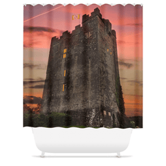 Shower Curtain - Sunset over Dysert O'Dea Castle, County Clare - James A. Truett - Moods of Ireland - Irish Art