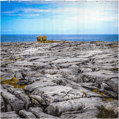 Shower Curtain - Rocky Burren Coast of County Clare - James A. Truett - Moods of Ireland - Irish Art