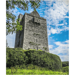 Shower Curtain - Medieval Ballinalacken Castle in County Clare, Ireland - James A. Truett - Moods of Ireland - Irish Art