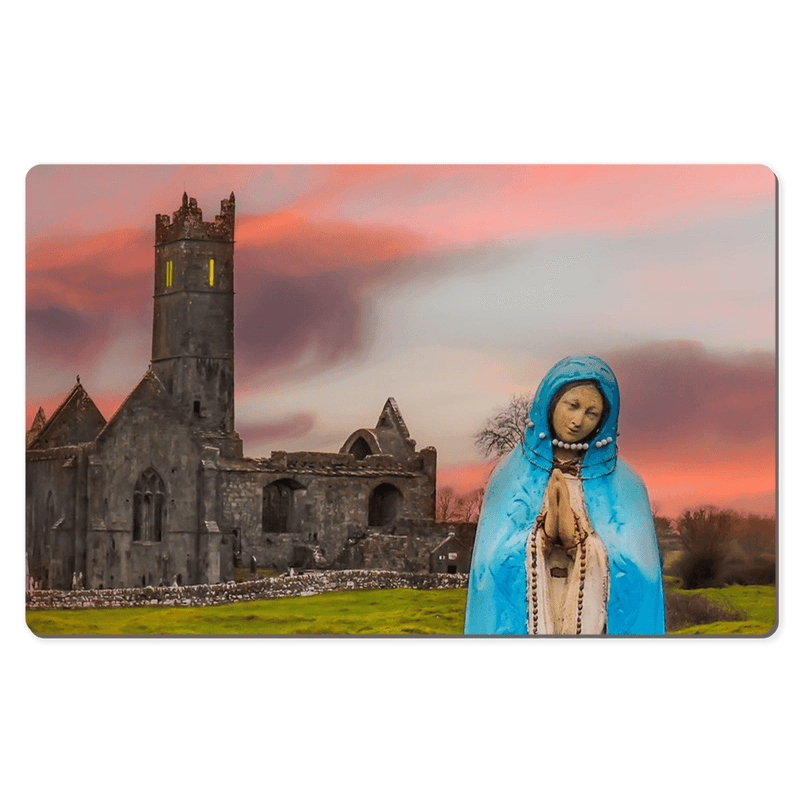 Desk Mat - Holy Mother at Quin Abbey, County Clare - James A. Truett - Moods of Ireland - Irish Art