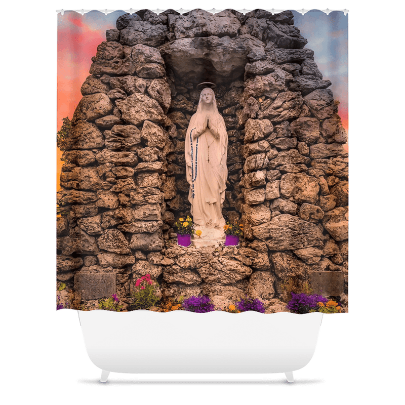 Shower Curtain - Sancta Maria Grotto, Kilnamona, County Clare - James A. Truett - Moods of Ireland - Irish Art