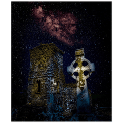 Print - Night Sky over Clondegad Graveyard, County Clare - James A. Truett - Moods of Ireland - Irish Art