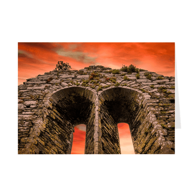 Folded Note Cards - A Fleeting Sunrise Over 800 Years of History, County Clare - James A. Truett - Moods of Ireland - Irish Art