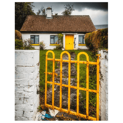 Print - Yellow Gate & Door, Ballyvaughan, County Clare - Moods of Ireland