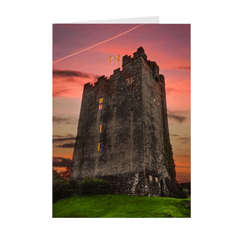 Folded Note Cards - Sunset over Dysert O'Dea Castle, County Clare - James A. Truett - Moods of Ireland - Irish Art