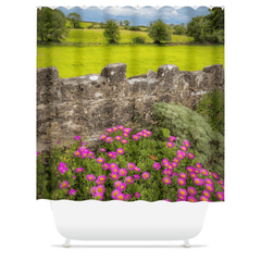 Shower Curtain - Flowers and Meadow, Kildysart, County Clare - James A. Truett - Moods of Ireland - Irish Art