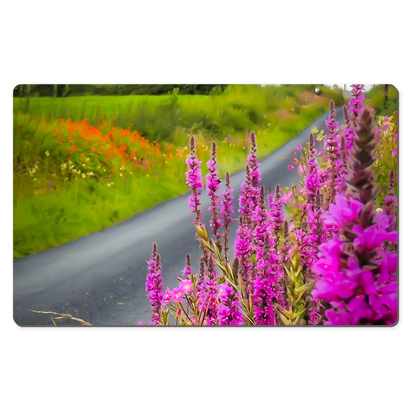 Desk Mat - Wildflower-lined Irish Country Road, County Clare - James A. Truett - Moods of Ireland - Irish Art