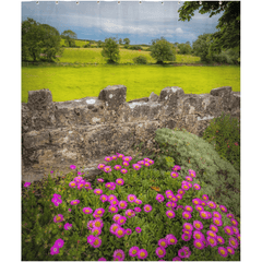 Shower Curtain - Flowers and Meadow, Kildysart, County Clare - James A. Truett - Moods of Ireland - Irish Art