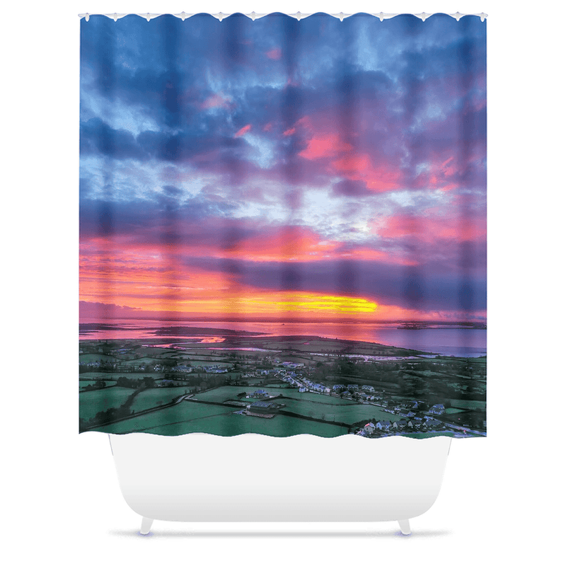 Shower Curtain - Magical Sunrise over Kildysart, County Clare - James A. Truett - Moods of Ireland - Irish Art