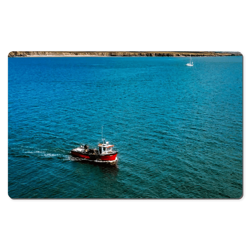 Desk Mat - Fishing Vessel on Carrigaholt Bay, County Clare - James A. Truett - Moods of Ireland - Irish Art