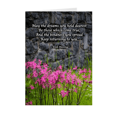 Folded Note Cards - Irish Blessing and Ragged Robin Wildflowers - James A. Truett - Moods of Ireland - Irish Art