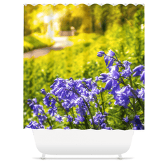 Shower Curtain - Irish Bluebells in Spring Sun, County Clare - James A. Truett - Moods of Ireland - Irish Art