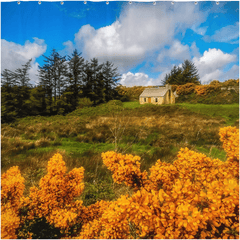 Shower Curtain - Irish Cottage in Spring, County Clare, Ireland - James A. Truett - Moods of Ireland - Irish Art