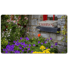 Desk Mat - Flowers at Cassidy's Pub, Carran, County Clare - James A. Truett - Moods of Ireland - Irish Art