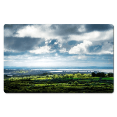 Desk Mat - Dark Skies over County Clare's Fergus Estuary near Ennis - James A. Truett - Moods of Ireland - Irish Art