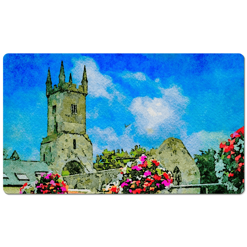 Desk Mat - Ennis Friary in Summer - James A. Truett - Moods of Ireland - Irish Art