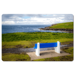 Desk Mat - Bench on Kilkee Bay, Wild Atlantic Way, Ireland - James A. Truett - Moods of Ireland - Irish Art