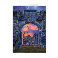 Folded Note Cards - Leamaneh Castle and Entrance Gate Reunited, County Clare - James A. Truett - Moods of Ireland - Irish Art