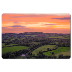 Desk Mat - Sunset over Kildysart Countryside, County Clare, Ireland - James A. Truett - Moods of Ireland - Irish Art