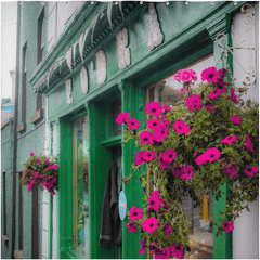 Shower Curtain - F. O'Dea's Shop, Kinvara, County Galway - James A. Truett - Moods of Ireland - Irish Art