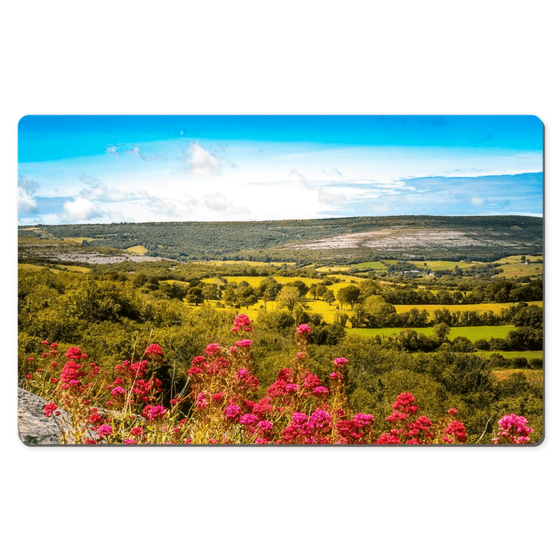 Desk Mat - Summer Burren Vista from Aillwee Cave, County Clare - James A. Truett - Moods of Ireland - Irish Art