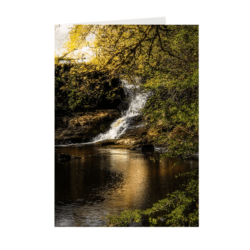 Folded Note Cards - Tranquil Bluebell Falls at Clondegad, County Clare - James A. Truett - Moods of Ireland - Irish Art