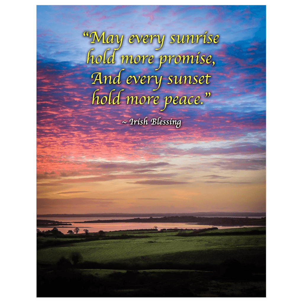 Irish Blessing Print - May Every Sunrise Hold More Promise Irish Blessing - James A. Truett - Moods of Ireland - Irish Art