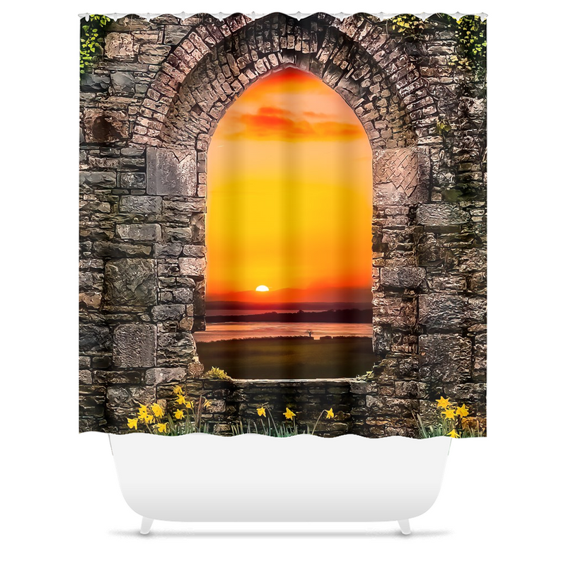 Shower Curtain - Magical Irish Sunrise, County Clare - James A. Truett - Moods of Ireland - Irish Art