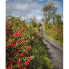 Shower Curtain -Fuchsias Blooming in the Irish Countryside - James A. Truett - Moods of Ireland - Irish Art