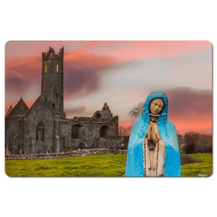 Desk Mat - Holy Mother at Quin Abbey, County Clare - James A. Truett - Moods of Ireland - Irish Art