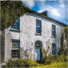 Shower Curtain - Abandoned Irish Manor House, County Clare - James A. Truett - Moods of Ireland - Irish Art