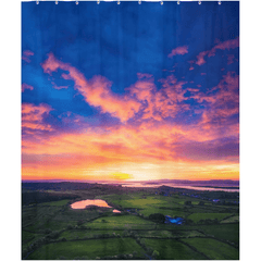 Shower Curtain - Sunrise over Ballylean Lake and the Shannon Estuary, County Clare - James A. Truett - Moods of Ireland - Irish Art